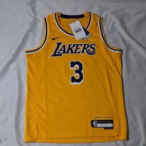 Nike Los Angeles Lakers Gold #3 Basketball Jersey